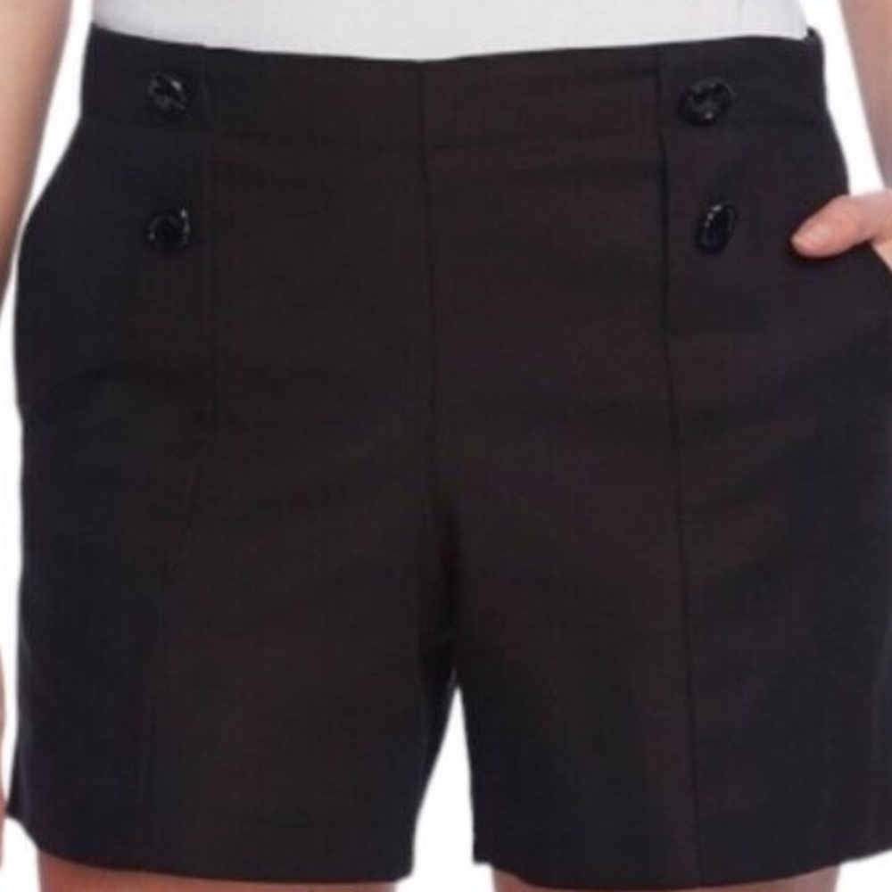 New Vince Camuto Black Button-Detail Women's Shorts Size 6